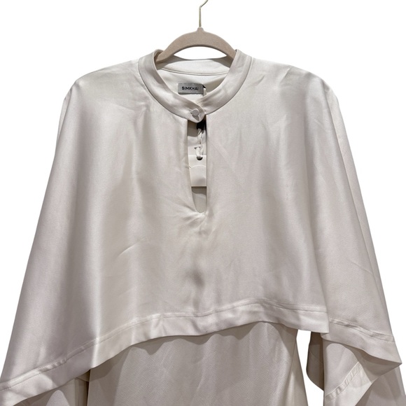 NWT Simkhai Amory Gown Bridal Wedding Formal Preppy Monochrome Chic Ivory Sz 4 - Picture 7 of 16